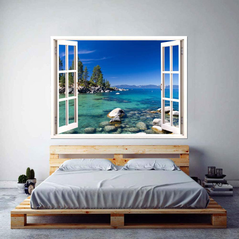 Murale paysage du lac Tahoe, L 32 po x l 24 po