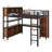 Loft Bed With Integrated Wardrobe, L-Shaped Desk, And Storage Shelves For Kids, Teens, And Adults-1739348902