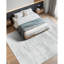 Tapis de 3 x 4,25 m (10 x 14 pi) en polyester, 1 pièce, gris, doux, antidérapant et lavable.