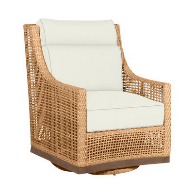 Peninsula Swivel Glide Light Raffia/Sandalwood