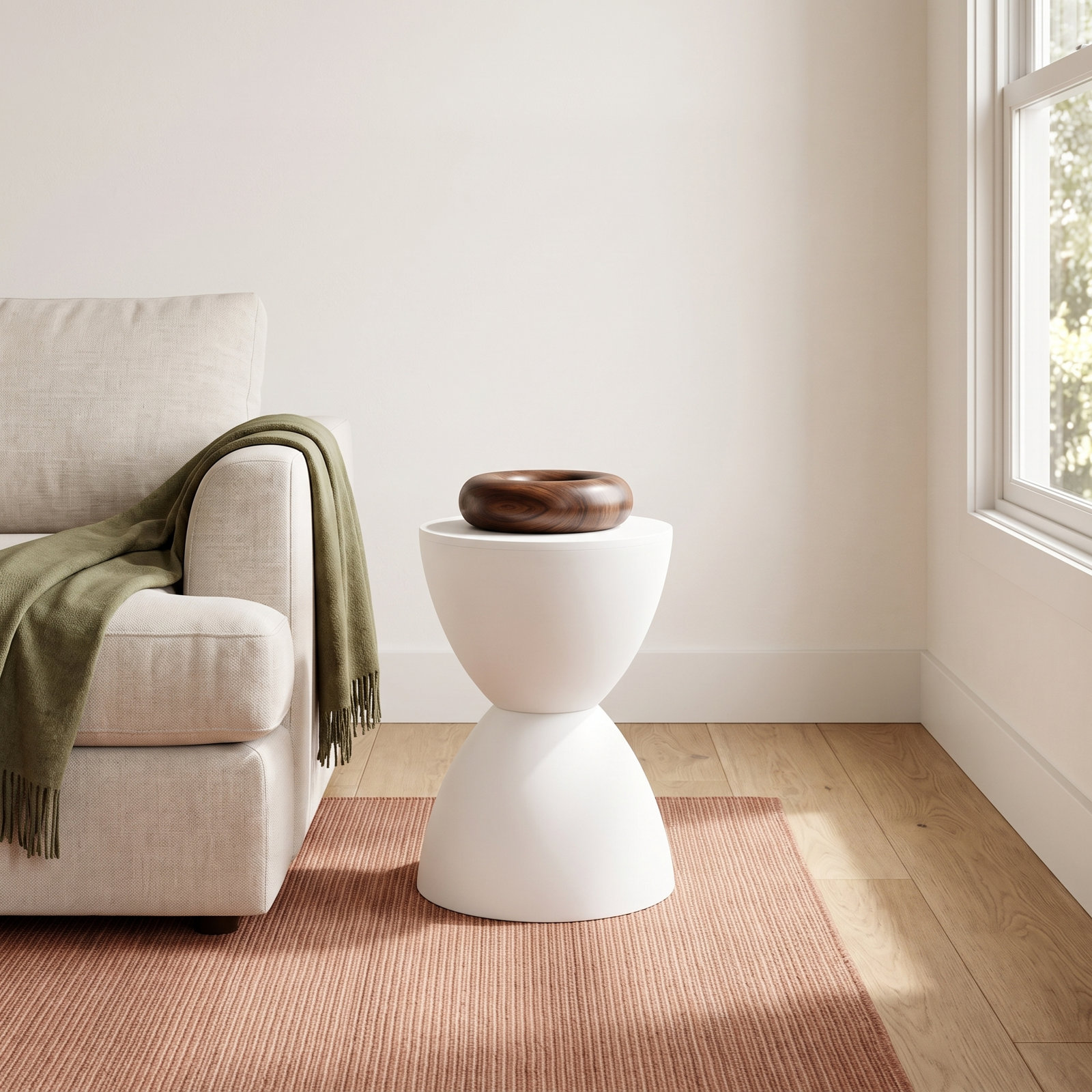Burgess Accent Stool, White