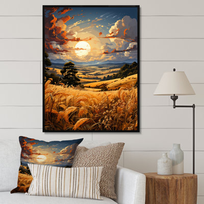 «Countryside Golden Field II», reproduction sur toile