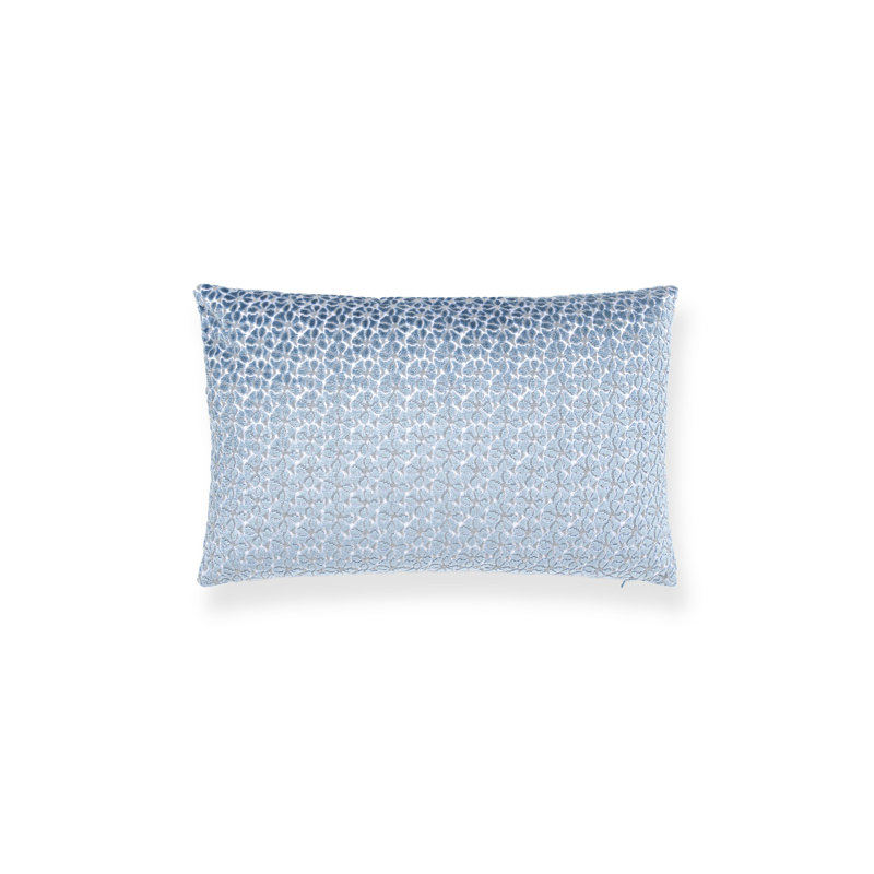 OREILLER PETEL VELVET, Rectangle H 14 po x l 22 po, Bleuet