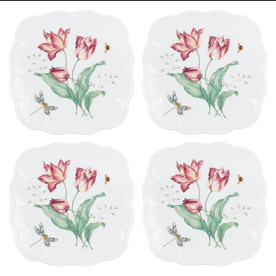 Butterfly Meadow Square 4Pc Accent Plates