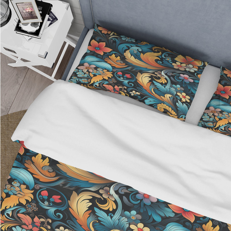 Ensemble de housse de couette Aulait, Housse de couette simple + 1 taie décorative stan