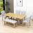 Emere 6-Piece Dining Set,Extendable Table, Upholstered Chairs and Bench-735183214-735183121-735183120