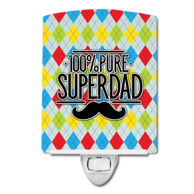 100% Pure Dad Argyle Ceramic Night Light