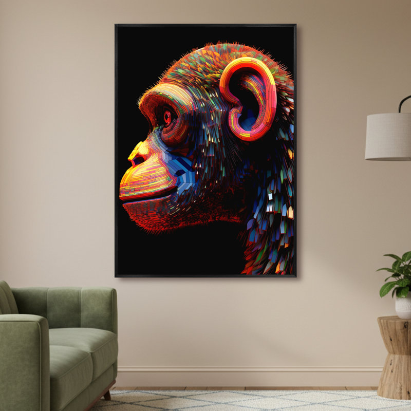 Single Picture Frame LED Illuminated Wall Art Wall Art on Glass / Aluminium, 60 cm H x 50 cm W