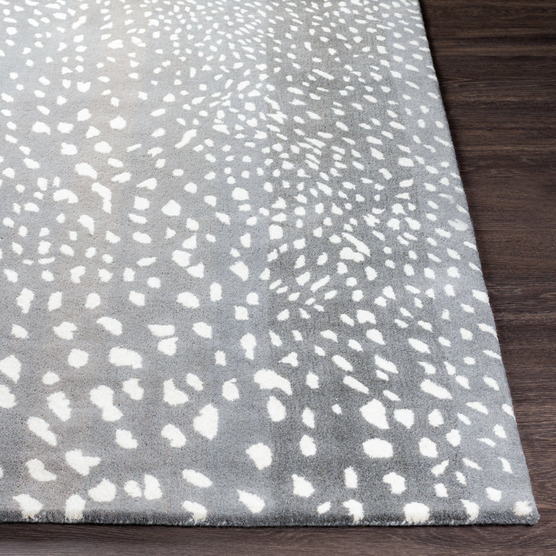 Elsberry Hand Tufted Wool Animal Print Indoor Rug, Rectangle 6' x 9'