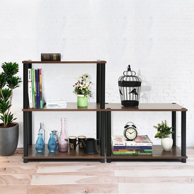 Akiva 41cm H x 60cm W Steel Etagere Bookcase