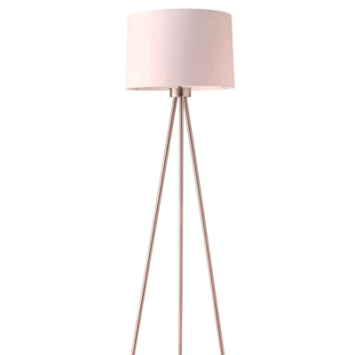 59" Tall Metal Floor Lamp with Black finish, Contemporary Design