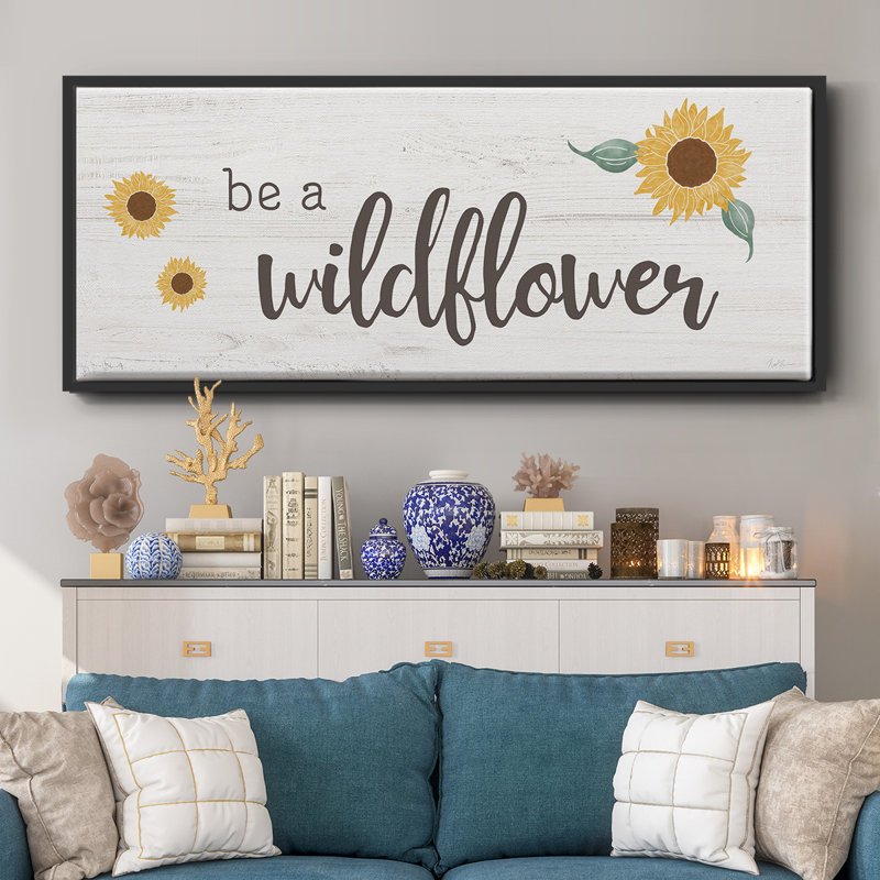 Be a Wildflower - Toile encadrée, H 12 po x l 30 po