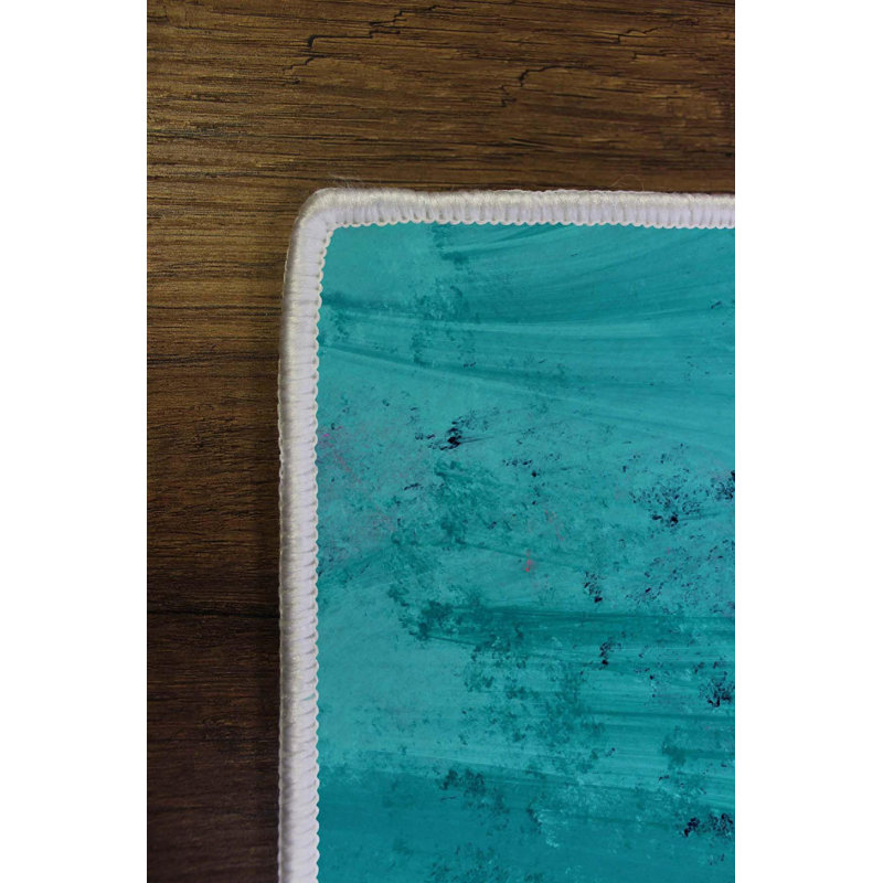 Premium Woven Area Rug, 5.9 x 9.2 Feet | 100% Polyester, 650 g/m² | Antibacterial, Non-Slip PVC Dot Underside, 0.3 in Pile Height | Machine Washable, 3D Digital Printing | Perfect for Living Room & Bedroom Decor
