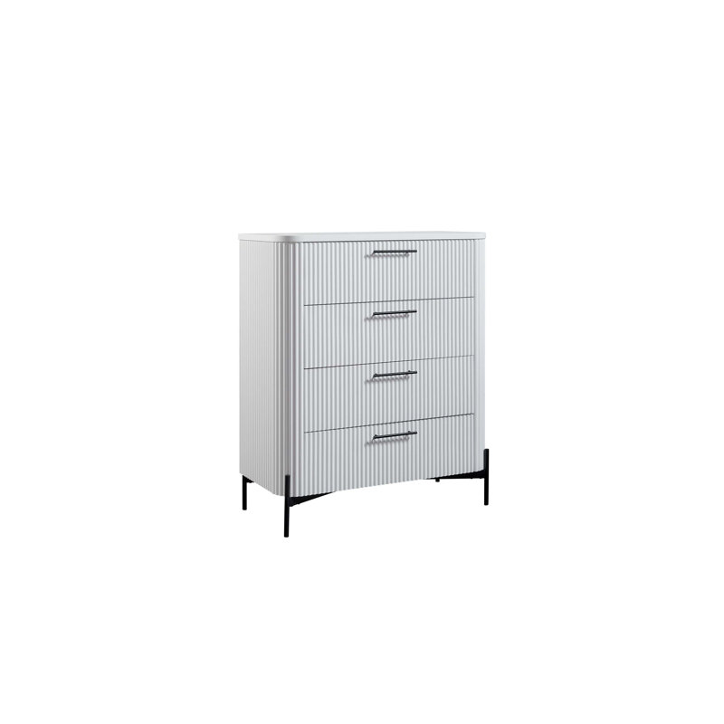 Commode 4 tiroirs - Blanc