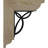3 1/2"W x 13 1/2"D x 16"H Versailles Traditional Ironcrest Smooth Bracket, Western Red Cedar (1 1/2"W x 5 1/2"D x 8"H Iron Bracket)-108807611-108808541