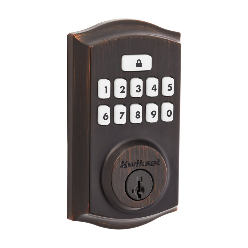Single Cylinder Electronic Deadbolt SmartKey, Venetian Bronze