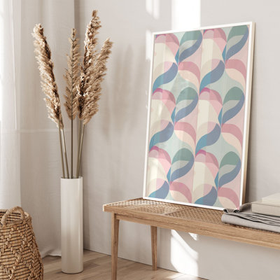 Abstract Retro Groovy 70s Pattern XVII Retro Unframed Art Print