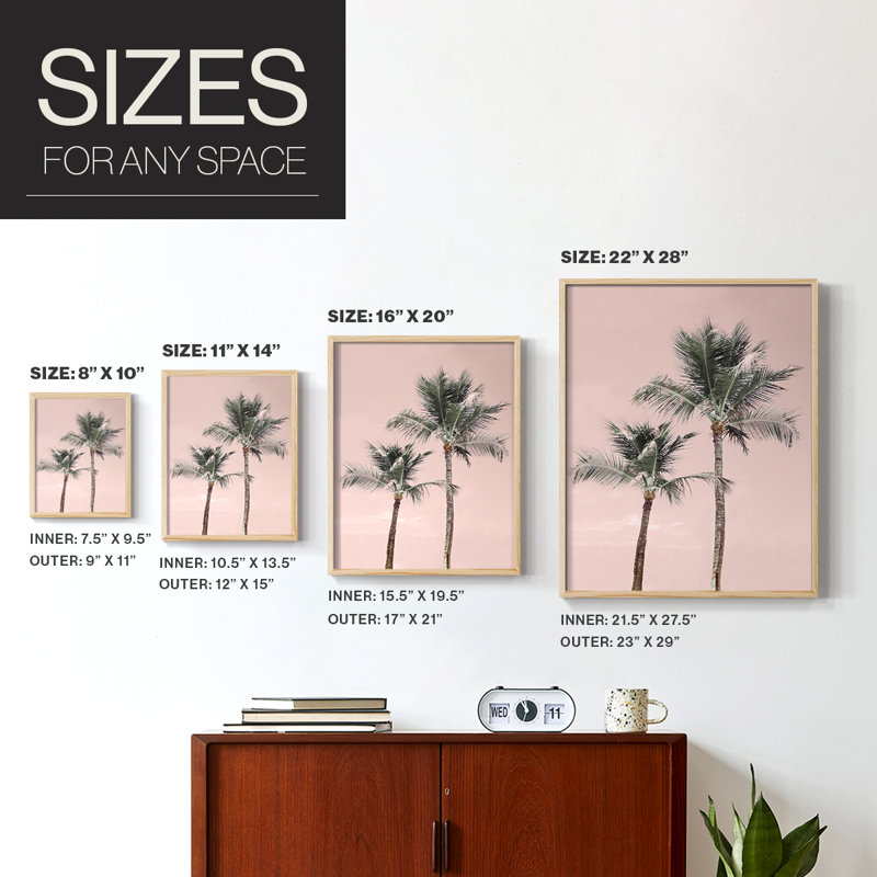 Aruba Pinks Framed Print - Solid Wood