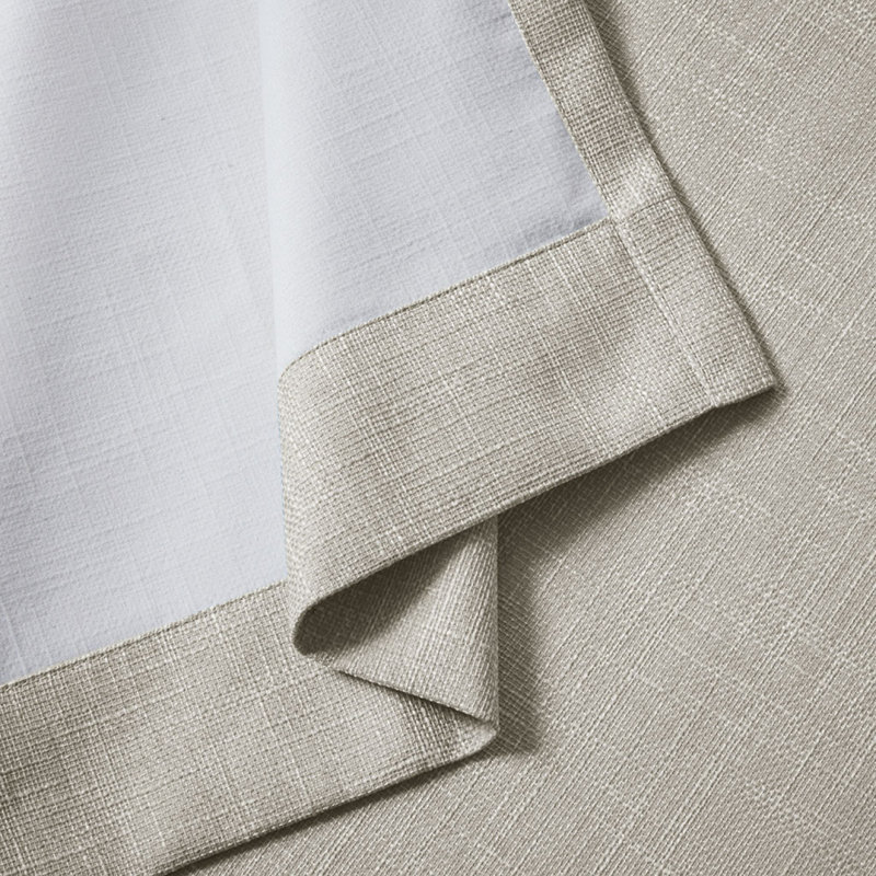 Printed Heathered Blackout Window Patio Panel for Living Room Bedroom, Taupe
