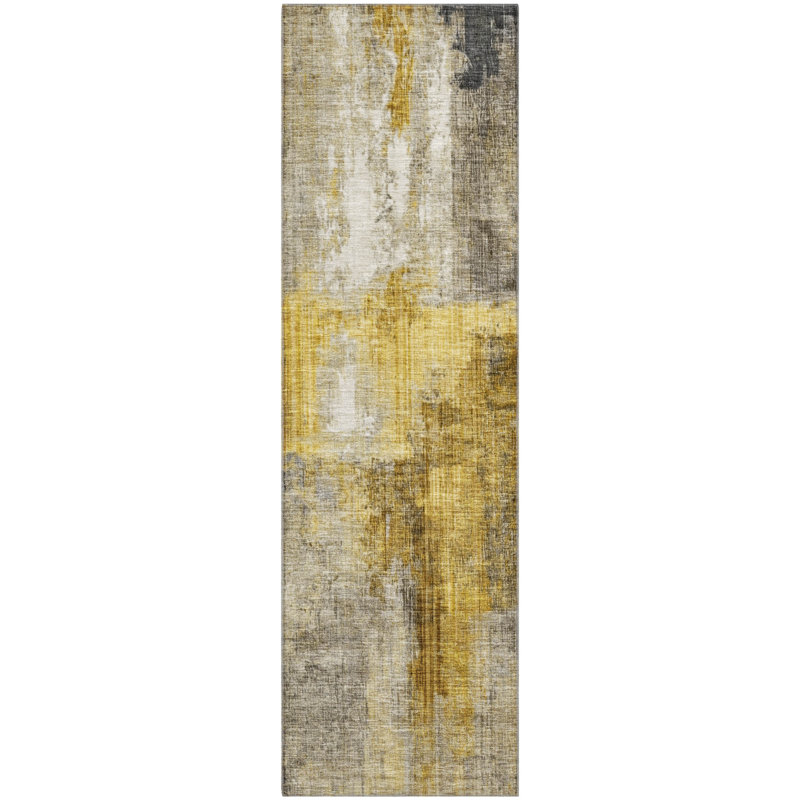 Premium Machine Washable Bucz AMF1759 Modern Rug, Runner 2'3" x 7'6"