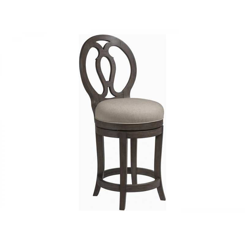 Axiom Memory Swivel Counter Stool in Antico Wood Finish