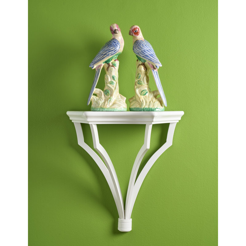 Diamond Metal Accent Shelf, White