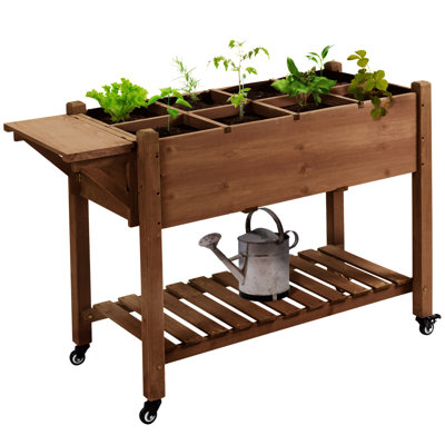 Lit de jardin surélevé avec 8 grilles de culture Outsunny