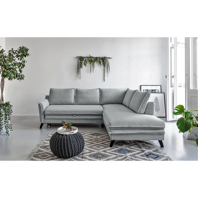 Charming Charlie Corner Sofa, Right Hand Facing, Light Grey