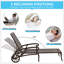 Méridienne en aluminium coulé brun 2 pièces