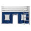 Lit mezzanine simple en bois massif avec rideau Ethridge Kids-1908180084-1908180087