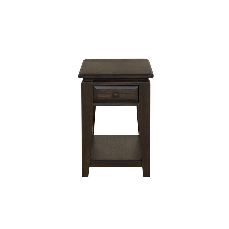 Table de chevet traditionnelle en acajou avec rangement