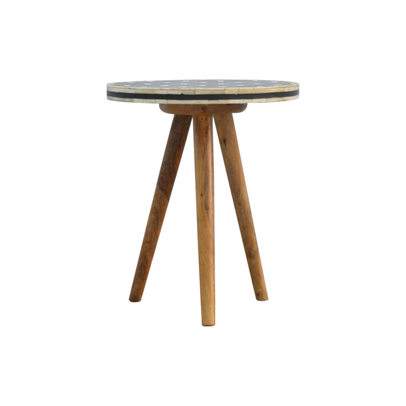 Bone Inlay Tripod Stool
