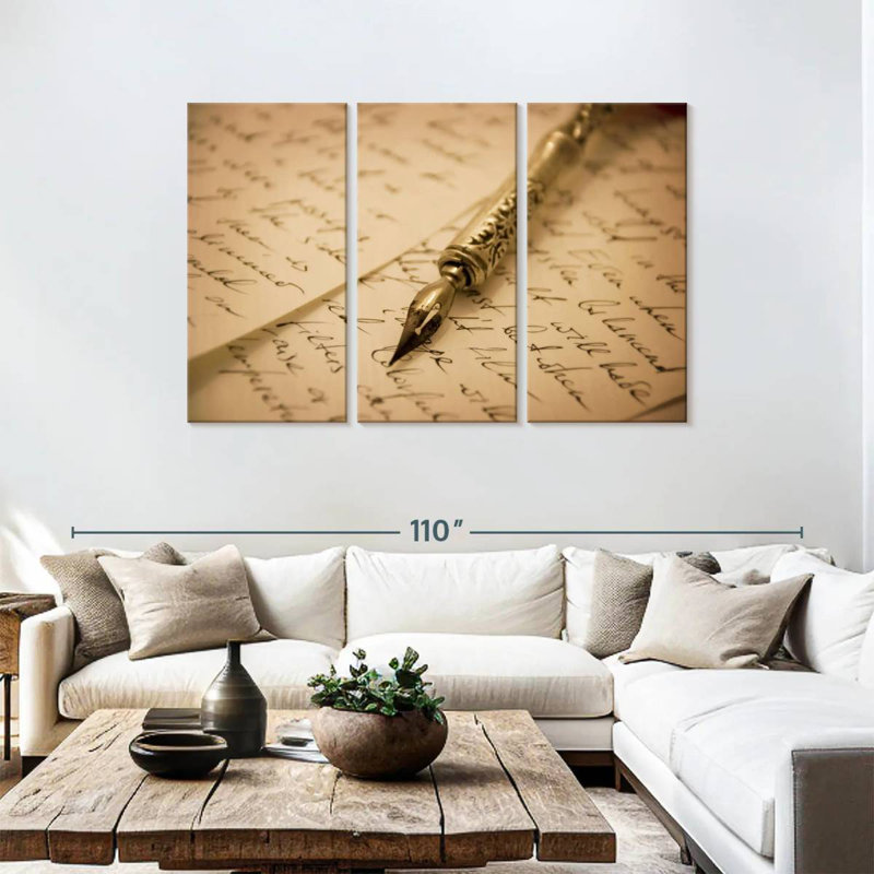 Senne Antique Letter Writing, 48" H x 74" W