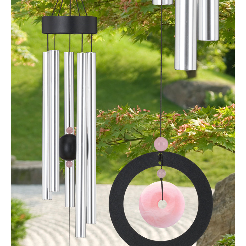 Lapis Blue Healing Stone Wind Chime with Silver Accents