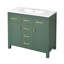 Meuble-lavabo autoportant avec 4 tiroirs et 2 armoires