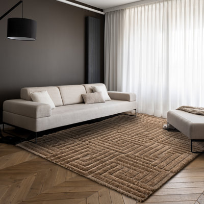 Tapis brun haut Marrisha