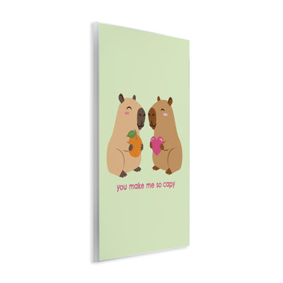 You Make Me So Capy Wall Plaque, design by Emily Dumas