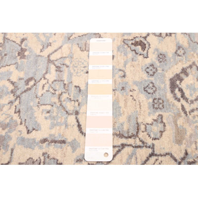 Jamshidpour Ivory,  Blue Rug 6'1" x 8'9"