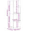 Microwave Cabinet Lyon 60x57x207 cm Engineered Wood-640556968