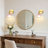 Battery Operated Tulip Wall Sconce Set Of 2 With Remote & Bulb, Dimmable Wireless Rechargeable Wall Lights (3 Color Temp & 12 Rgb) For Bedroom Living Room Hallway-123247237-123247239