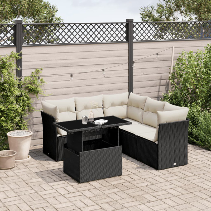 Grand canapé modulaire en rotin PE Vidaxl