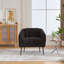 Fauteuil demi-tonneau capitonné avec pieds en métal-1287698102