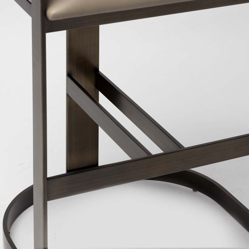 Darcy II Counter Stool, Antique Bronze/Fawn Taupe, Counter Stool (27" Seat Height)