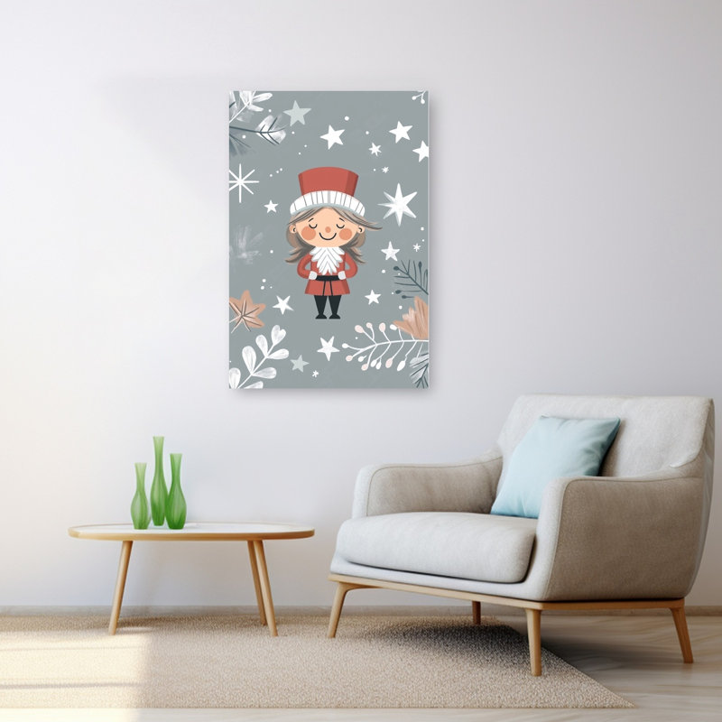 Casse-noisette, rêve d'hiver, rêve, fantaisiste, paysage d'hiver abstrait, impression d'art mural, H 48 po x l 32 po