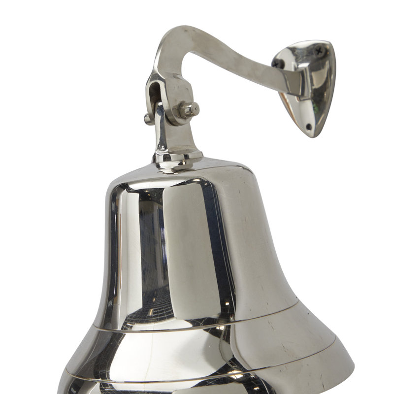 Cloche décorative en métal Schniepp, H 6,55 po x l 7,5 po x P 5,95 po, Argent