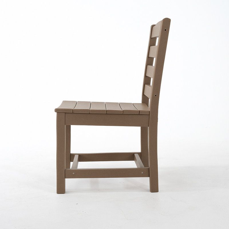 Chaises d'extérieur sans accoudoirs, Chêne foncé antique