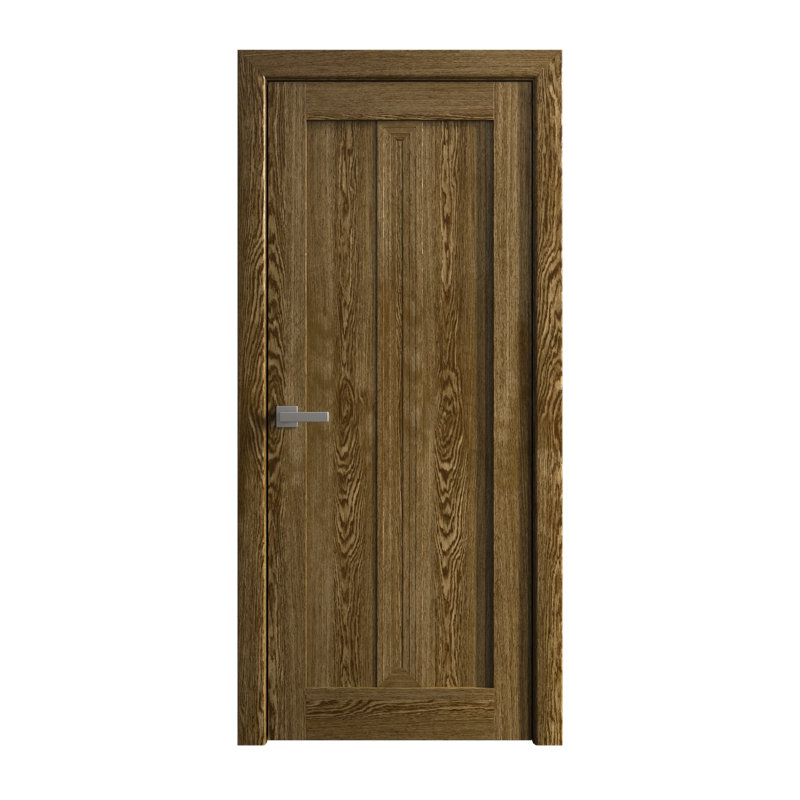 Porte intérieure française pleine 42 x 84 pouces Ego 5006 Chêne marbré Panneau simple Cadre Poignée Salle de bain Chambre Portes modernes