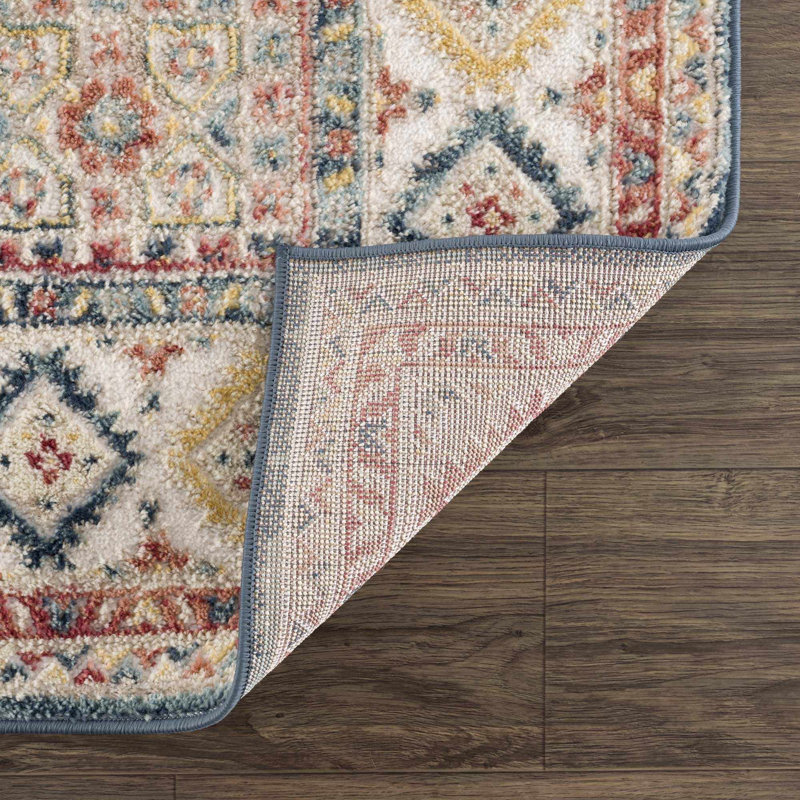 Tapis oriental en polypropylène tissé à la machine en beige, Rectangle 2 pi x 3 pi