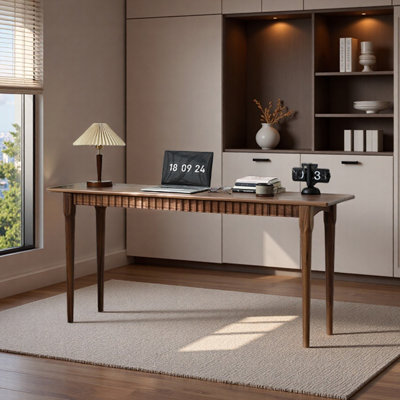 Walnut Narrow Strip Depth 15.74-inch Writing Desk