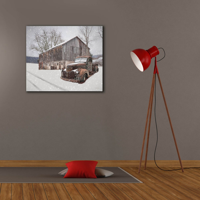  «Rustic Winter Charm» par Lori Deiter, art mural sur toile, 30 po x 26 po, H 26 po x l 30 po